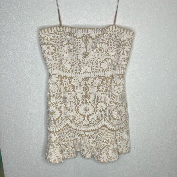 NWT Veronica Beard Agata Dress Strapless Mini in Light Pebble Sz 12 - Picture 2 of 16